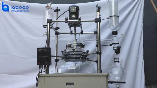 Laboao 3L Einschichtiger Mini-Glasreaktor Chemischer Rührtankreaktor
